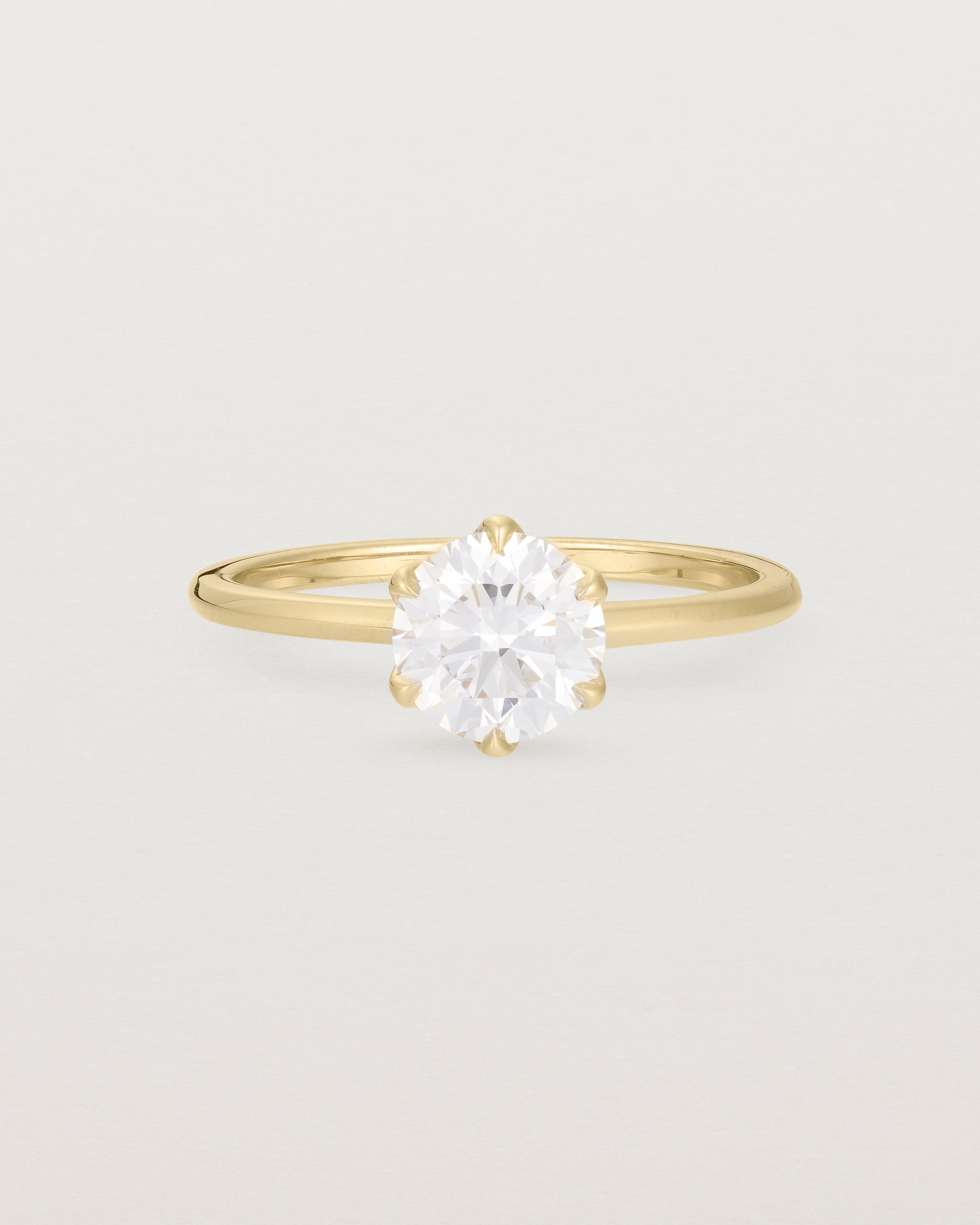 Mandala Solitaire Ring | Laboratory Grown Diamonds | Yellow Gold