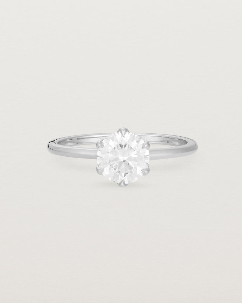 Mandala Solitaire Ring | Laboratory Grown Diamonds | White Gold