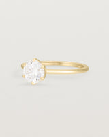 Angled Solitaire Ring | Laboratory Grown Diamonds | Yellow Gold