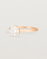 Angled Solitaire Ring | Laboratory Grown Diamonds | Rose Gold