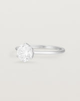 Angled Solitaire Ring | Laboratory Grown Diamonds | White Gold