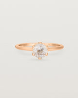 Front view of the Mandala Solitaire Ring | Rutilated Quartz & Diamonds | Rose Gold.