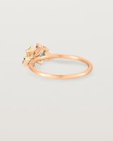 Back view of the Mei Cluster Ring | Coloured Stones in Rose Gold.