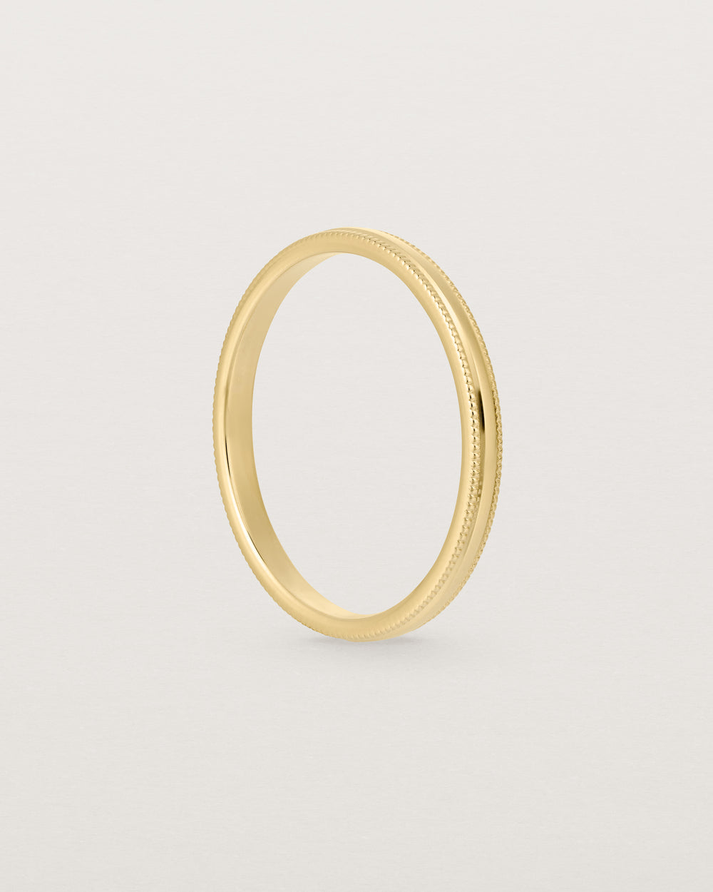 Millgrain Wedding Ring | Yellow Gold | Natalie Marie Jewellery
