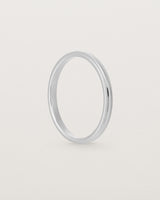 Standing view of the Millgrain Wedding Ring | 2mm in White Gold.