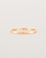 Front view of the Millgrain Wedding Ring | 2mm in Rose Gold. 