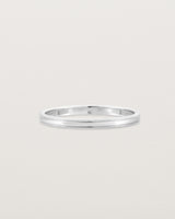 Front view of the Millgrain Wedding Ring | 2mm in White Gold.