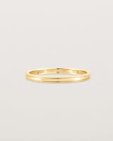 Front view of the Millgrain Wedding Ring | 2mm in Yellow Gold.
