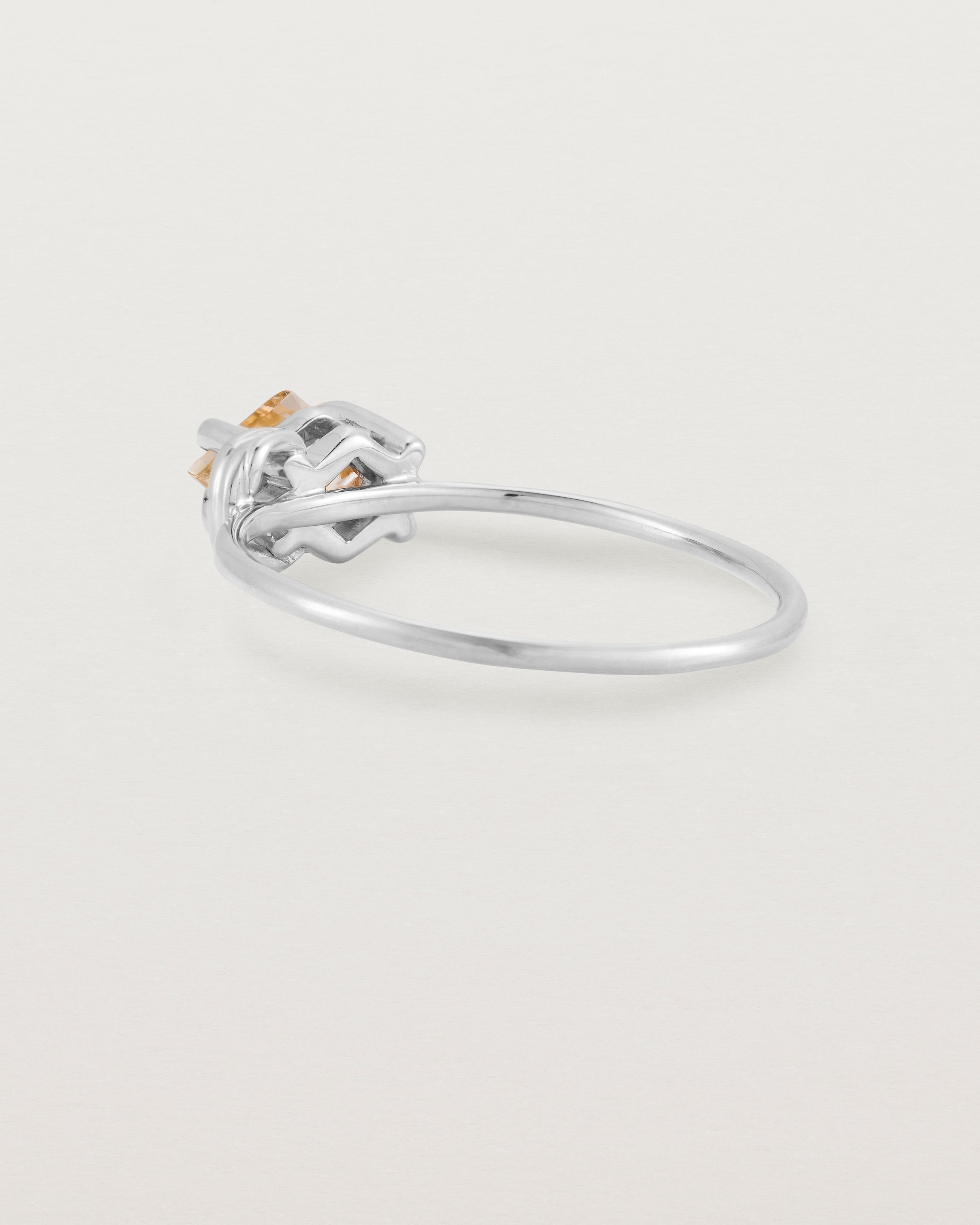 Back view of the Nuna Ring | Savannah Sunstone in White Gold.