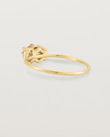 Back view of the Nuna Ring | Savannah Sunstone in Yellow Gold.