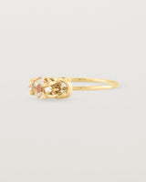 Angled view of the Nuna Ring | Savannah Sunstone in Yellow Gold.
