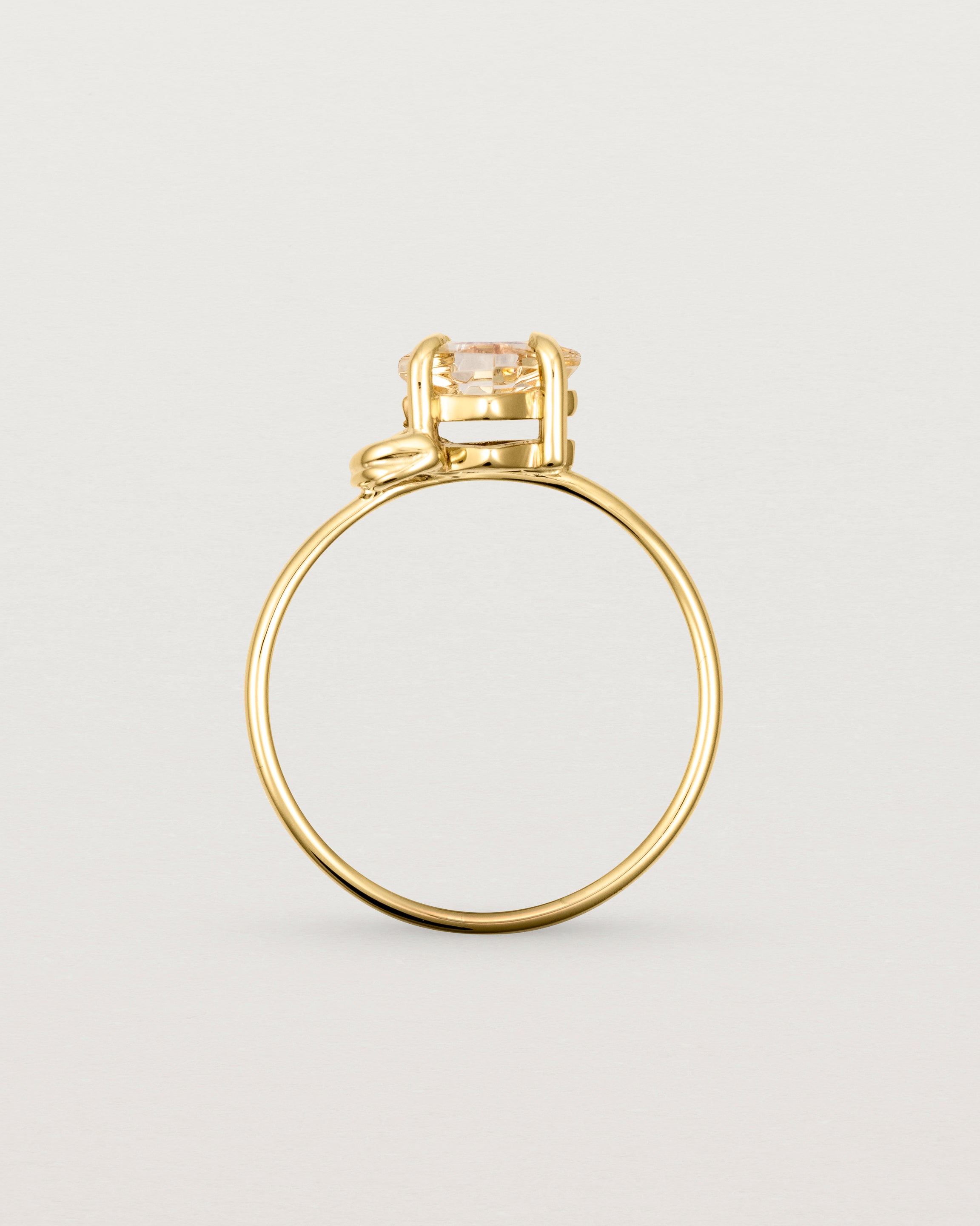 Standing view of the Nuna Ring | Savannah Sunstone in Yellow Gold.