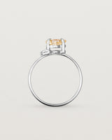 Standing view of the Nuna Ring | Savannah Sunstone in White Gold.