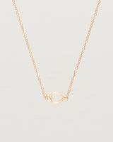  Close up of the Oana Necklace in Rose Gold.