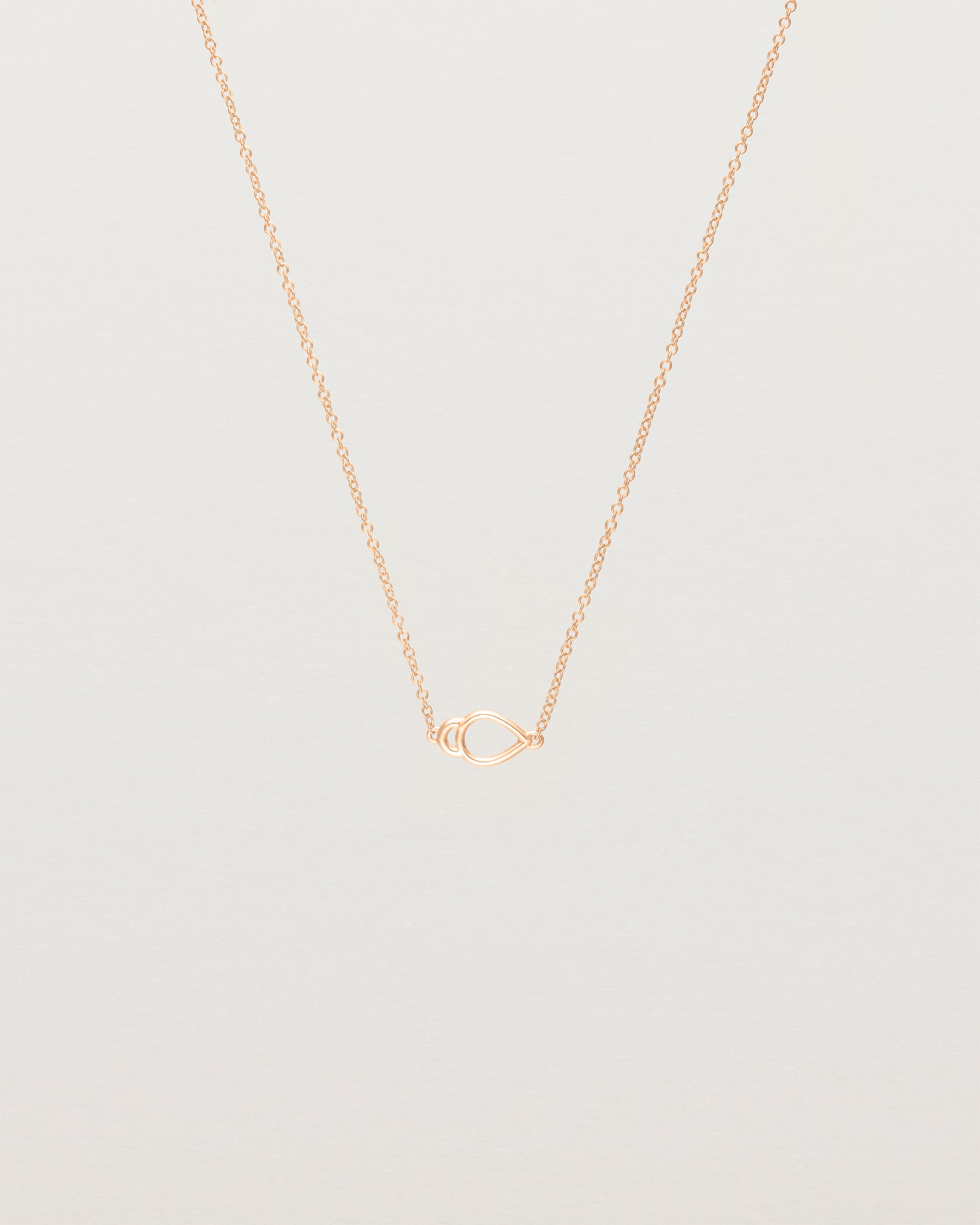 The Oana Necklace in Rose Gold.