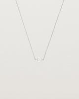 Front view of the Oana Necklace in Sterling Silver.