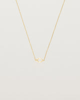 Front view of  the Oana Necklace in Yellow Gold.