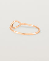 Back view of the Oana Ring in Rose Gold.