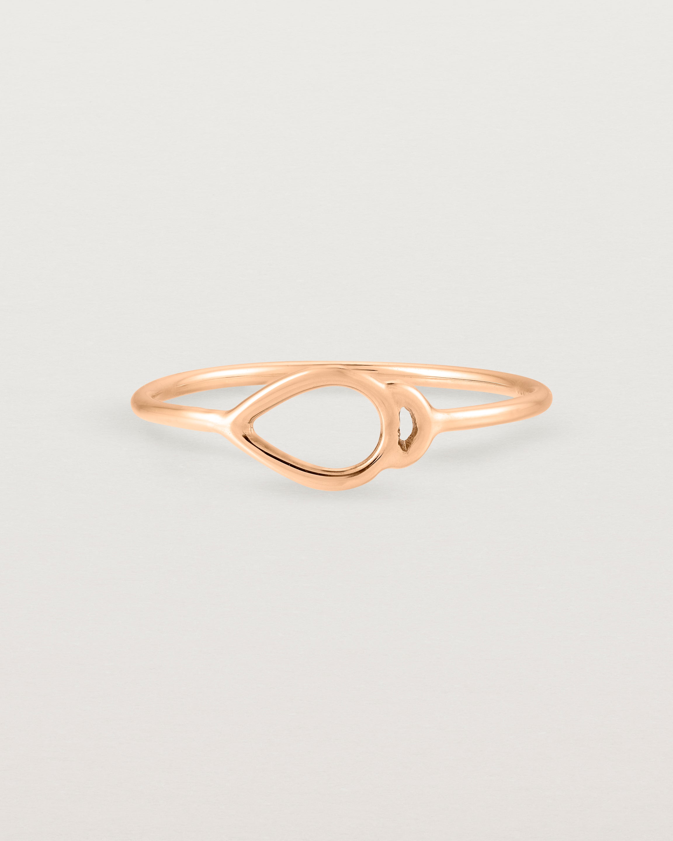 Front view of the Oana Ring in Rose Gold.