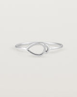 Front view of the Oana Ring in Sterling Silver.