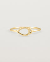 Front view of the Oana Ring in Yellow Gold.