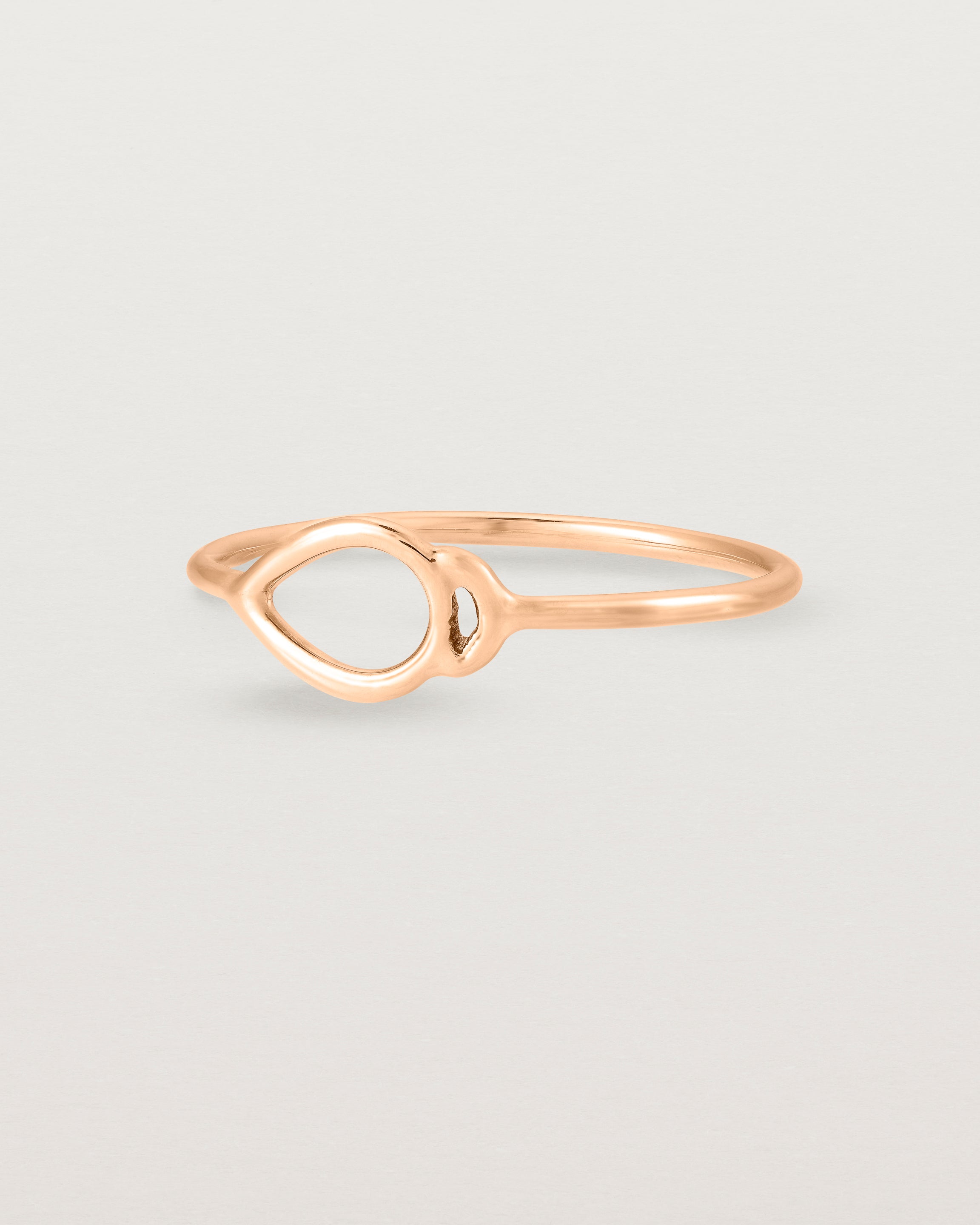 Angled view of the Oana Ring in Rose Gold.