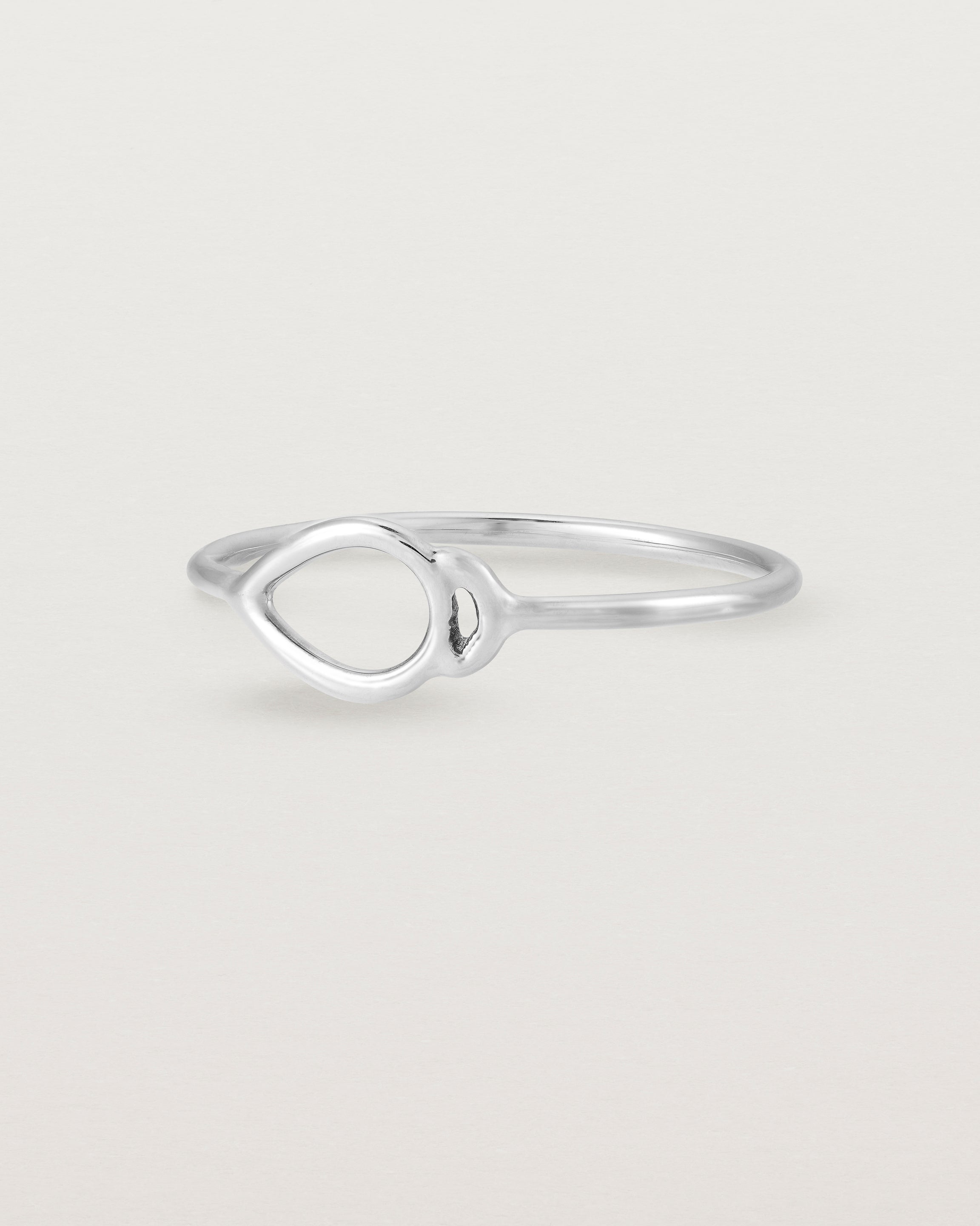 Angled view of the Oana Ring in Sterling Silver.