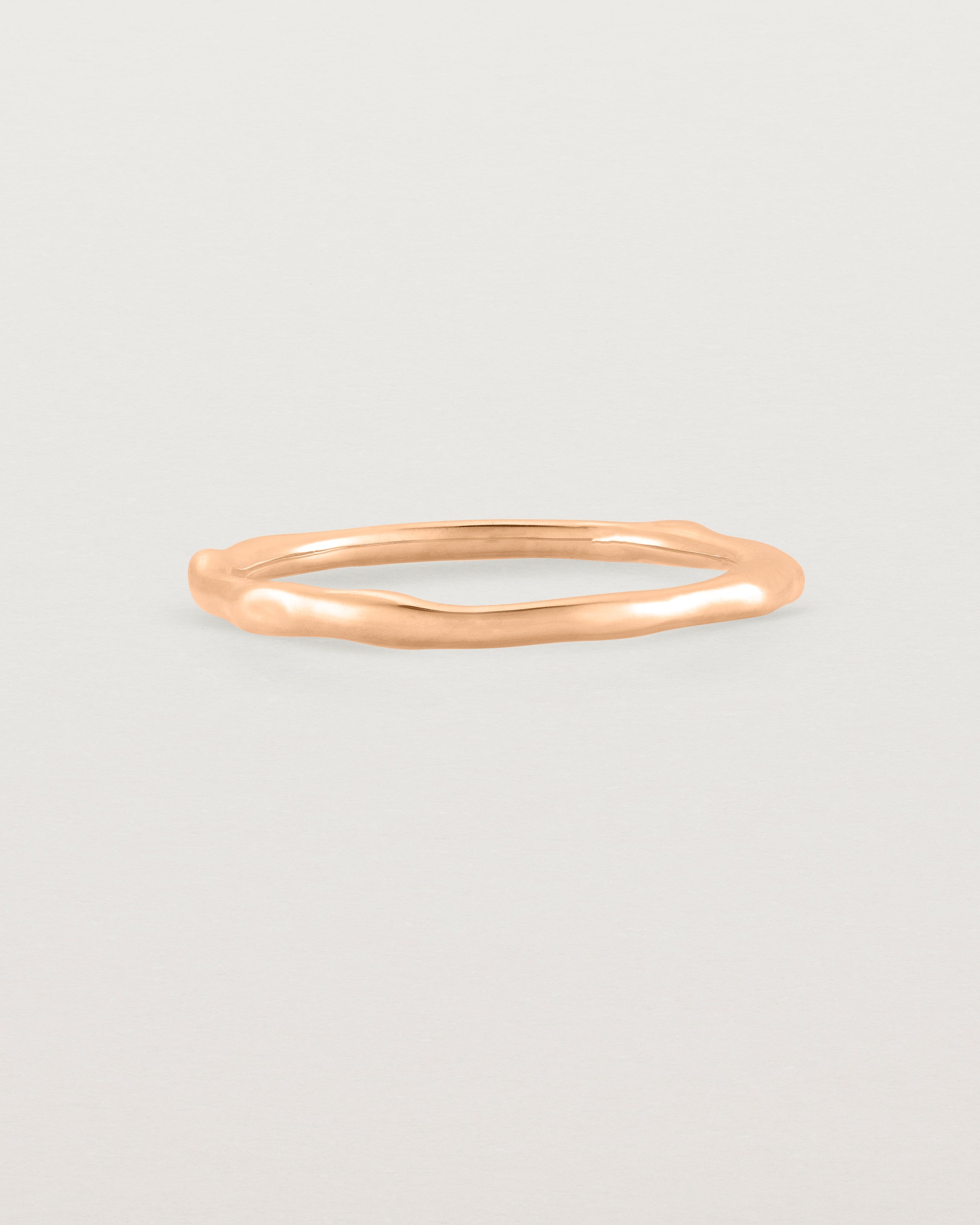 Front view of the Organic Stacking Ring in Rose Gold.