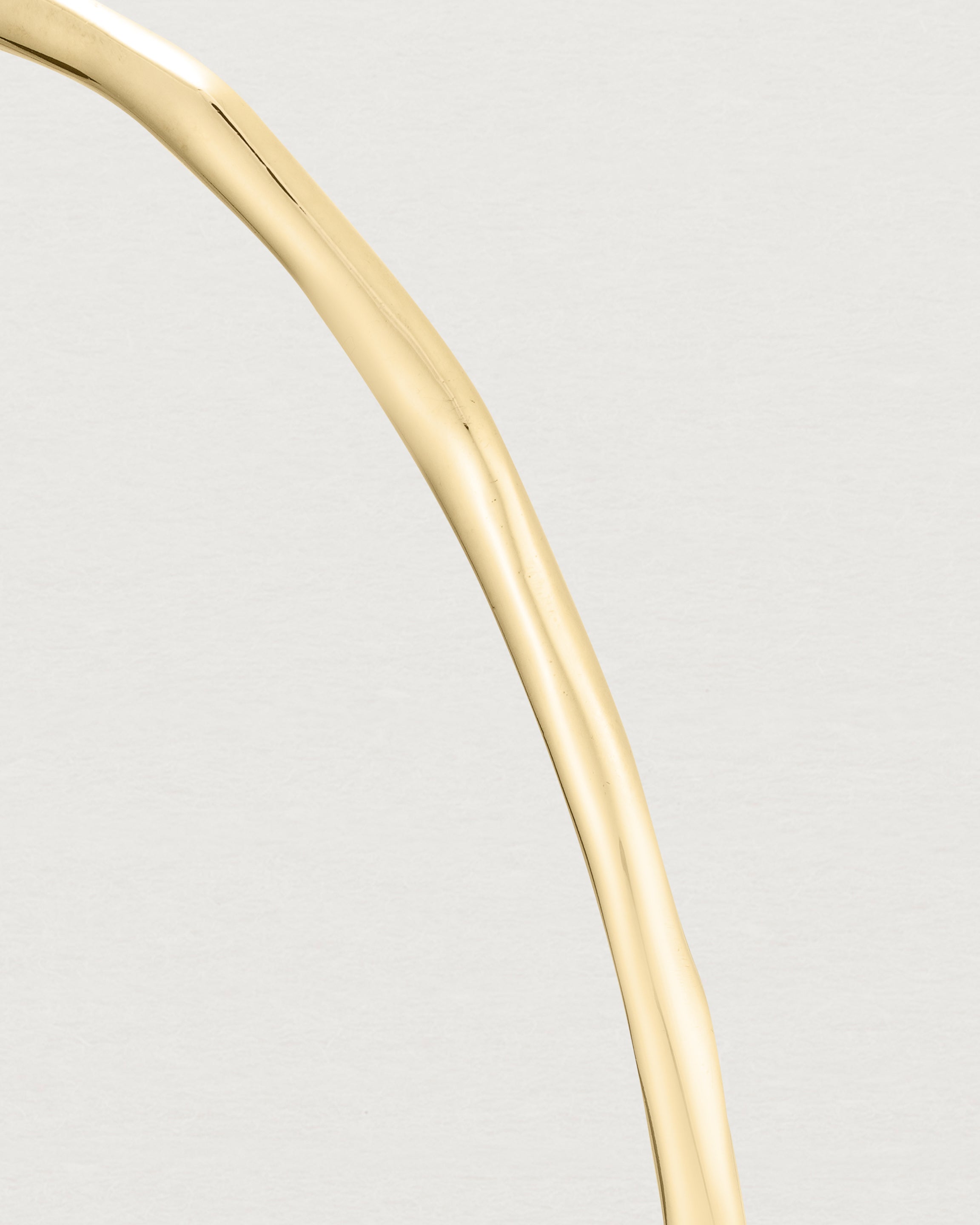 Close up of the Organic Bangle in Yellow Gold.