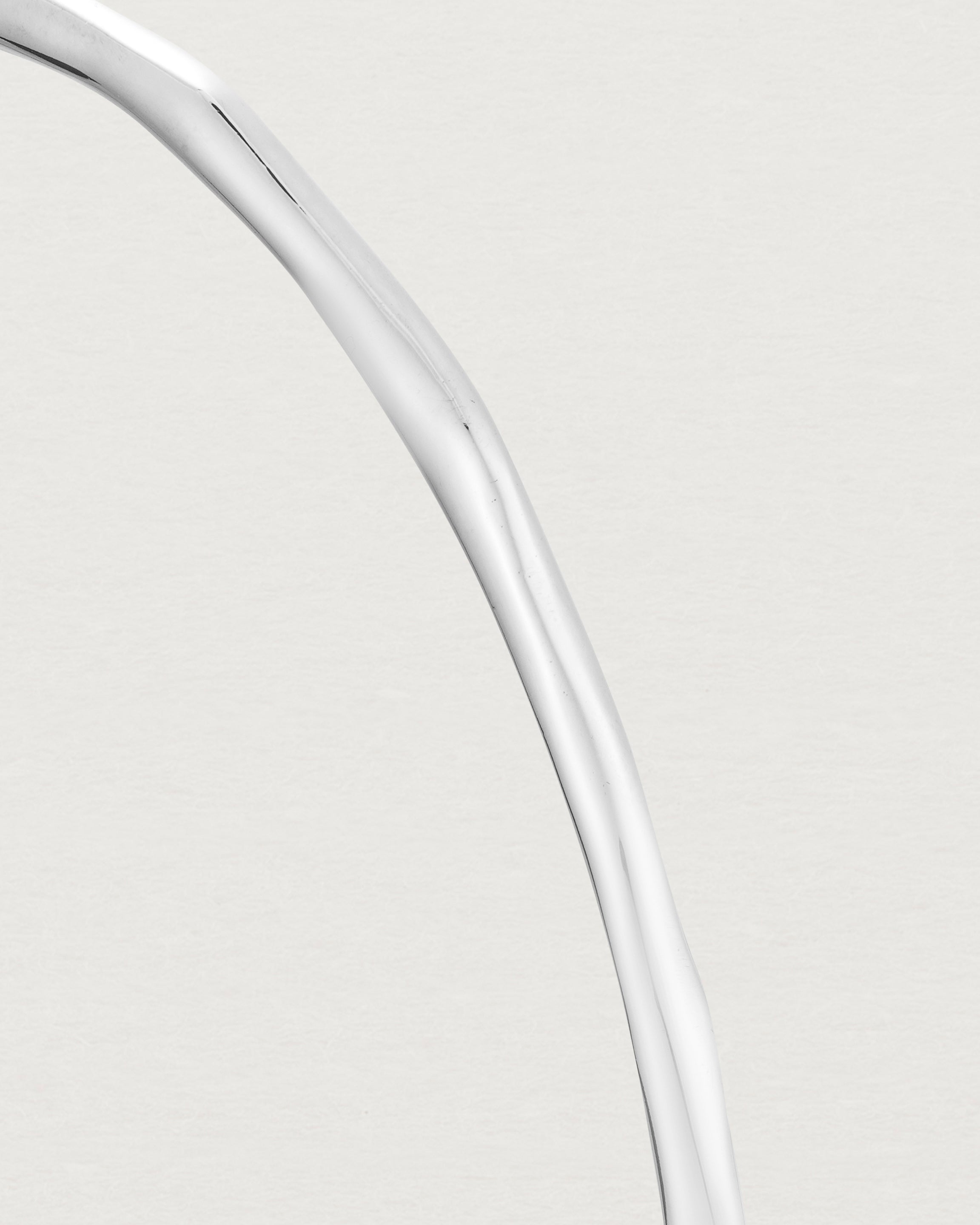 Close up of the Organic Bangle | Sterling Silver.