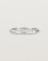 The Organic Wedding Ring | 2mm in White Gold.