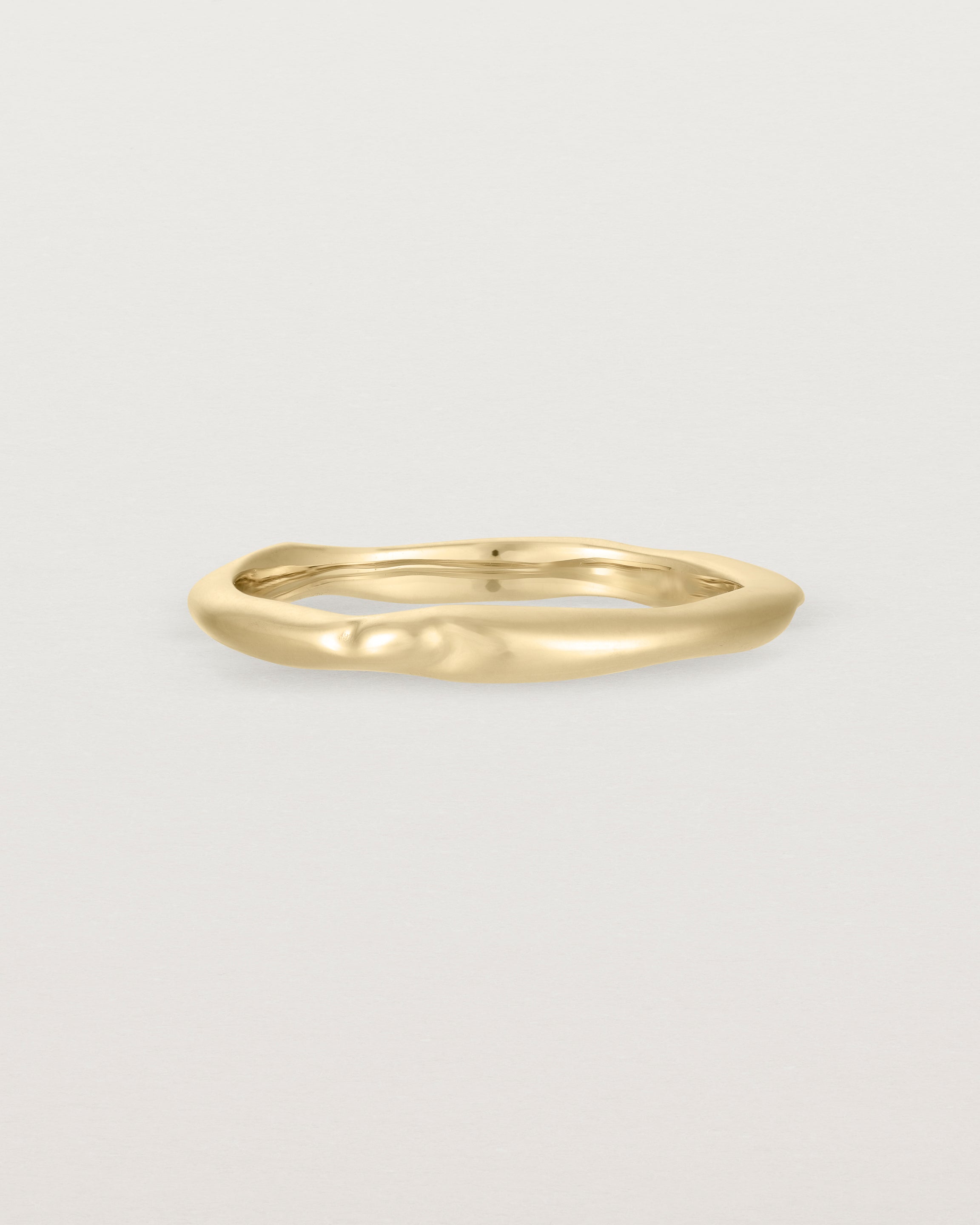 The Organic Wedding Ring | 2mm in Yellow Gold.