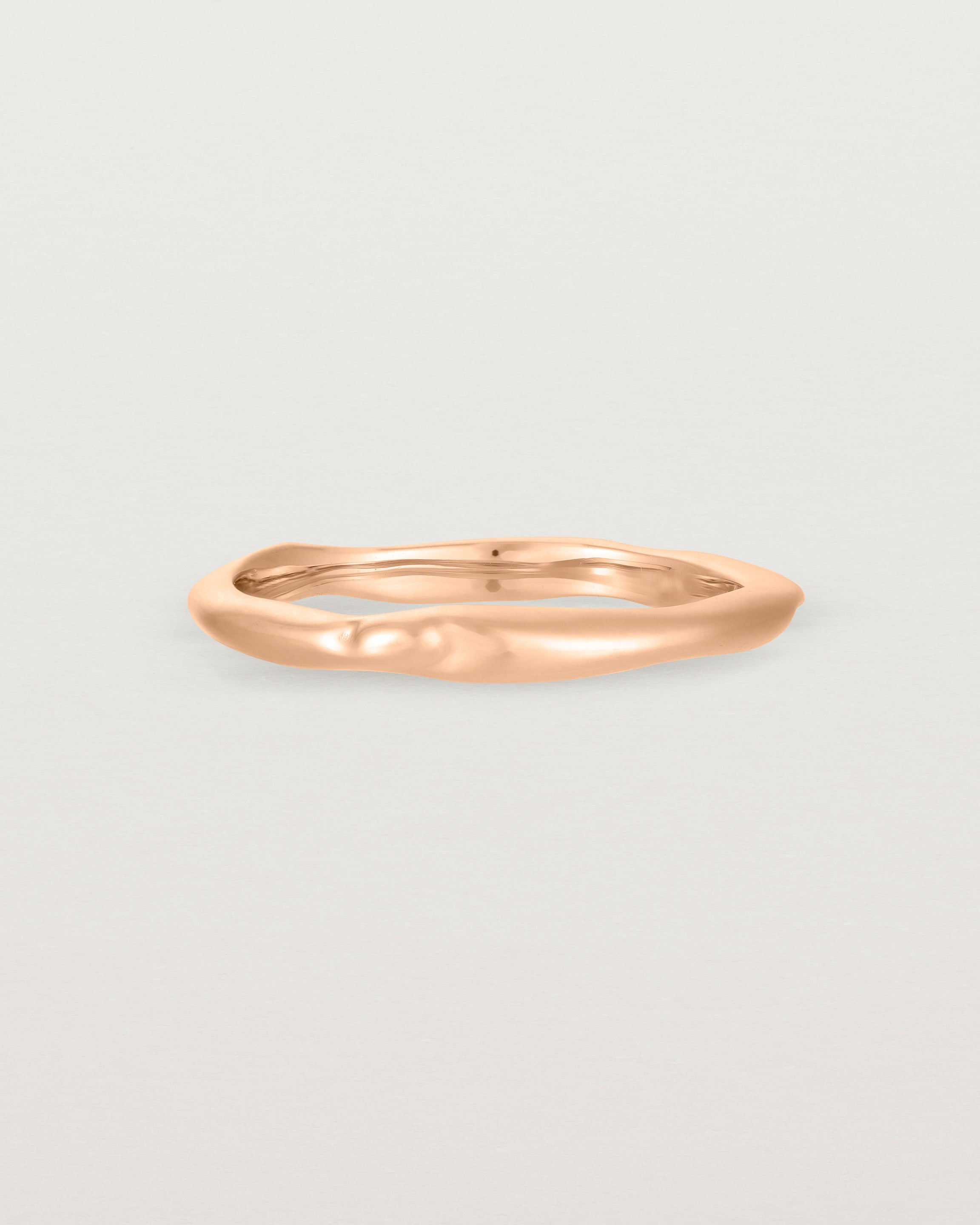 The Organic Wedding Ring | 2mm in Rose Gold.