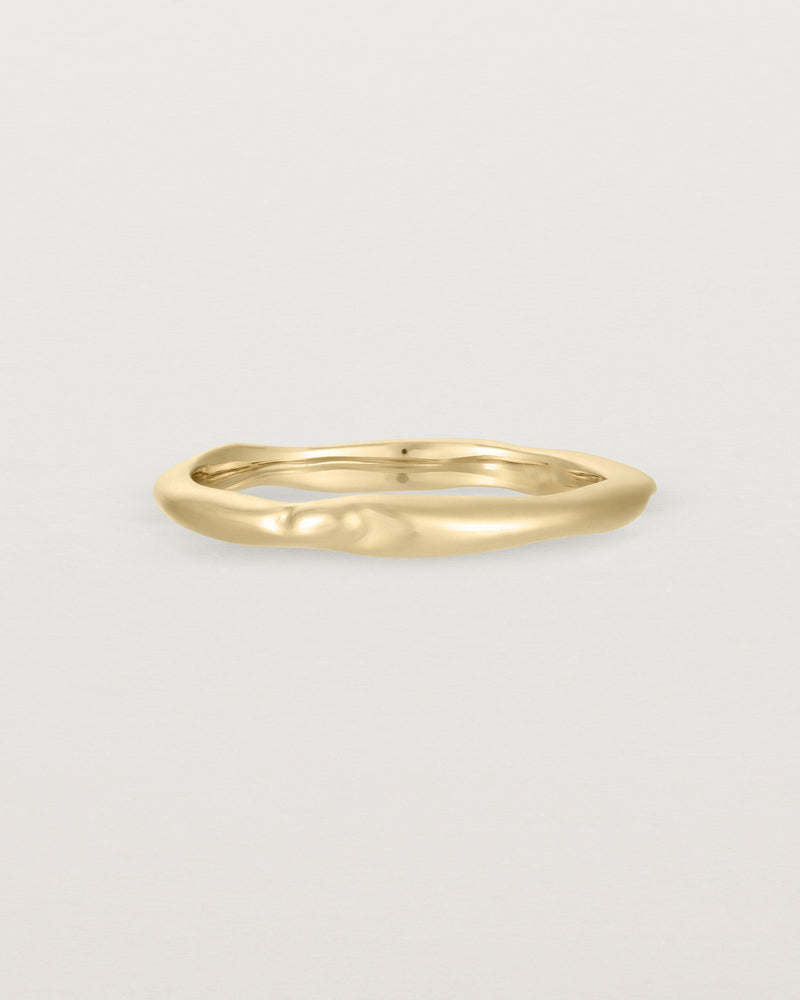 The Organic Wedding Ring | 2mm in Yellow Gold.