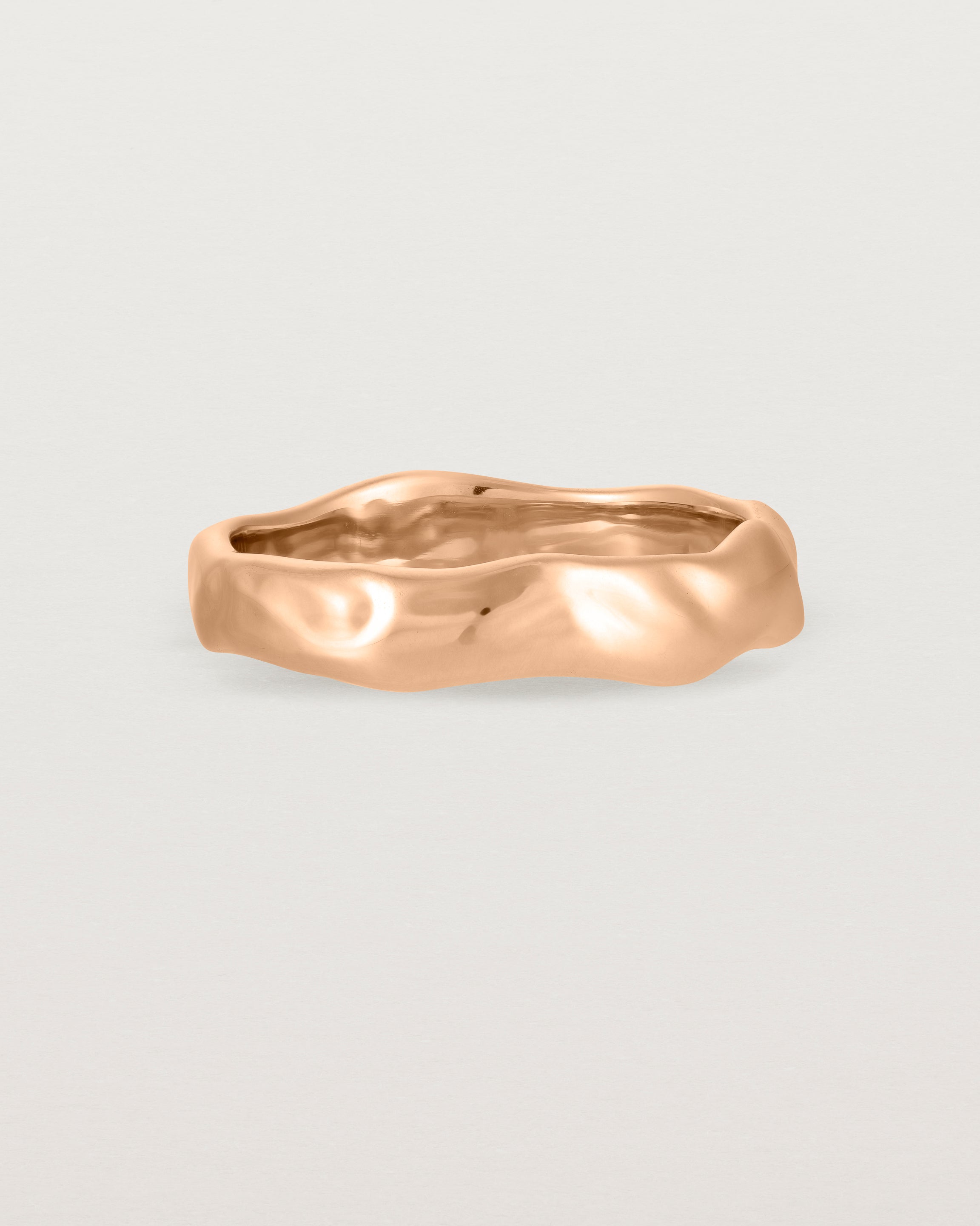 The Organic Wedding Ring | 4mm | Rose Gold. 