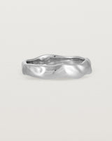 The Organic Wedding Ring | 4mm | White Gold. 