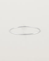 Front view of the Oval Bangle in Sterling Silver.