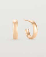 A pair of Petite Ellipse Hoops | Rose Gold