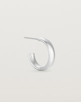 Side view of the Petite Ellipse Hoops | Sterling Silver.