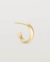 Side view of the Petite Ellipse Hoops | Yellow Gold