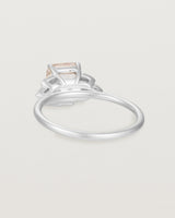 Back view of the Posie Ring | Morganite & Diamonds | White Gold.