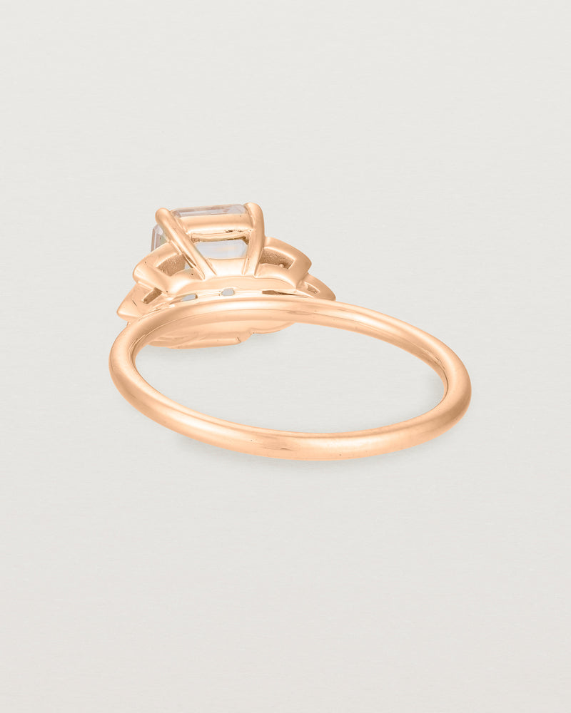 Back view of the Posie Ring | Morganite & Diamonds | Rose Gold.