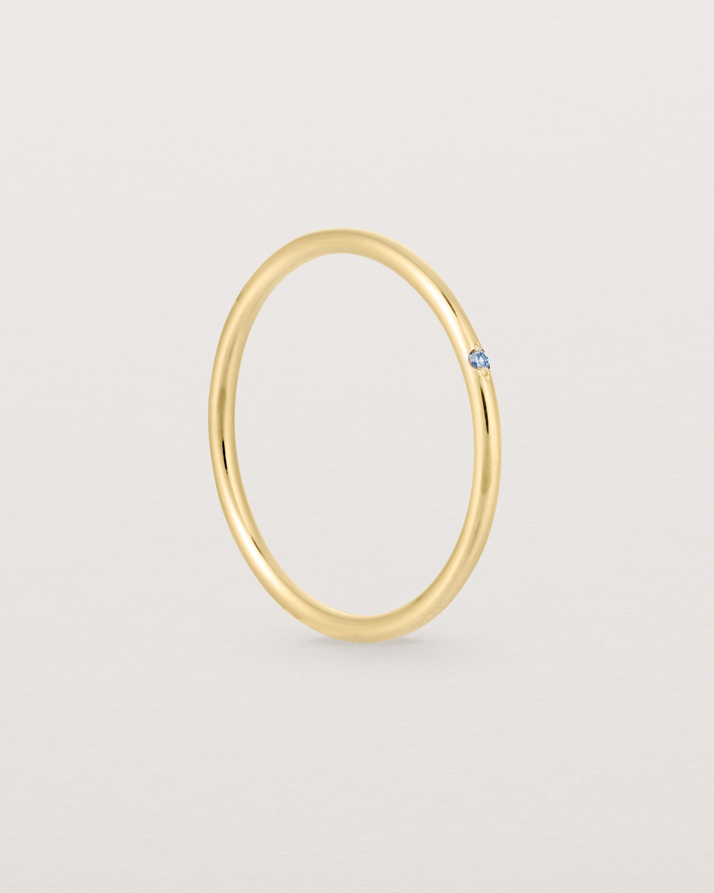 Standing view of the Promise Ring | Birthstone in Yellow Gold.