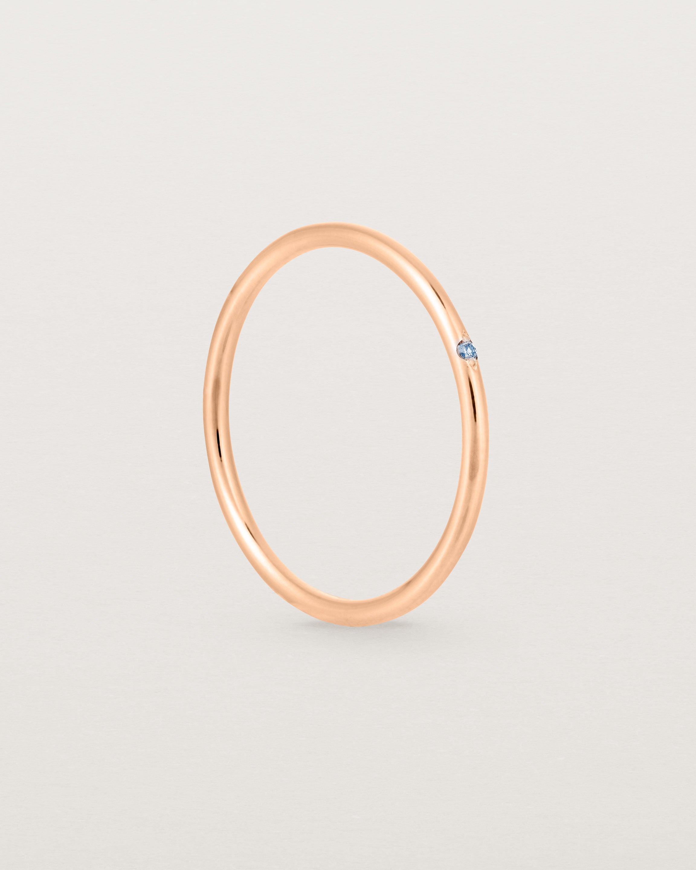 Standing view of the Promise Ring | Birthstone in Rose Gold.