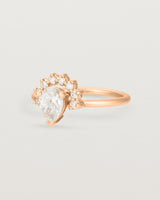 Angled view of the Rose Ring | Laboratory Grown Diamonds | Rose Gold.