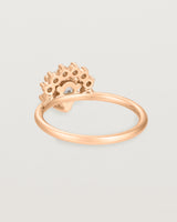 Back view of the Rose Ring | Morganite & Diamonds | Rose Gold.