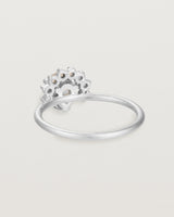 Back view of the Rose Ring | Rutilated Quartz & Diamonds | White Gold.