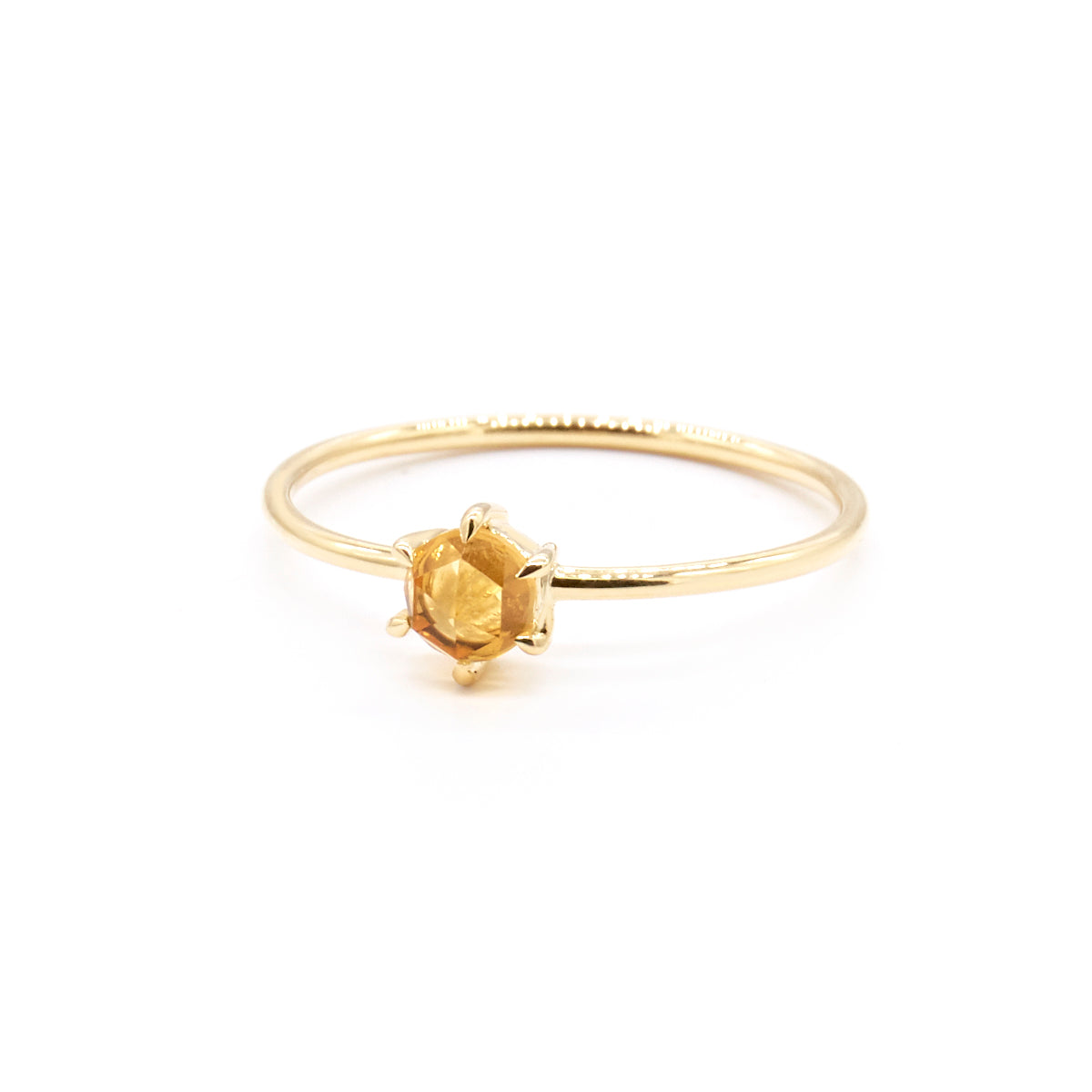Tiny Rose Cut Ring | Citrine | Archive