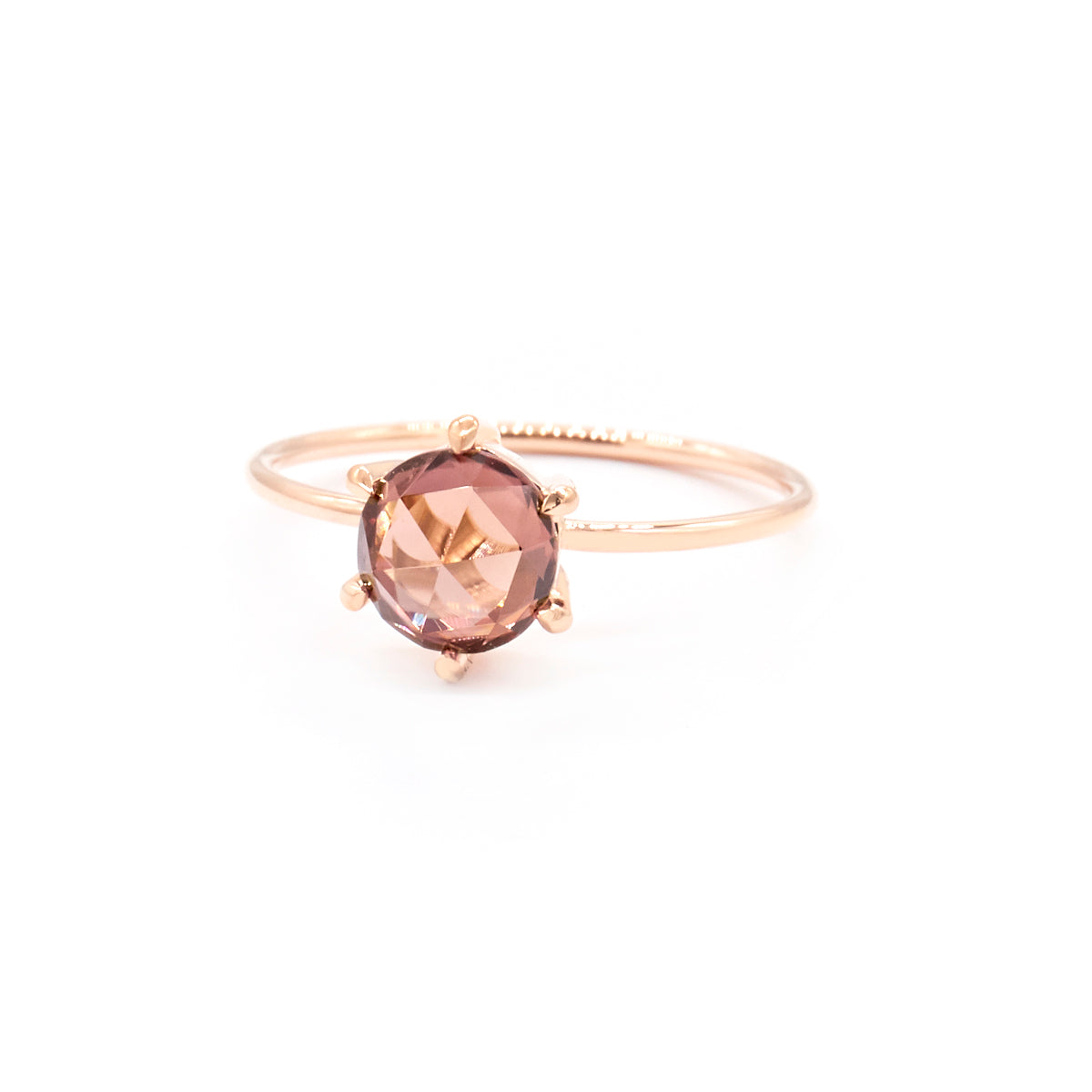 Rose Cut Ring | Peach Zircon | Archive