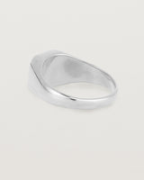 Back view of the Sempré Signet Ring in Sterling Silver.